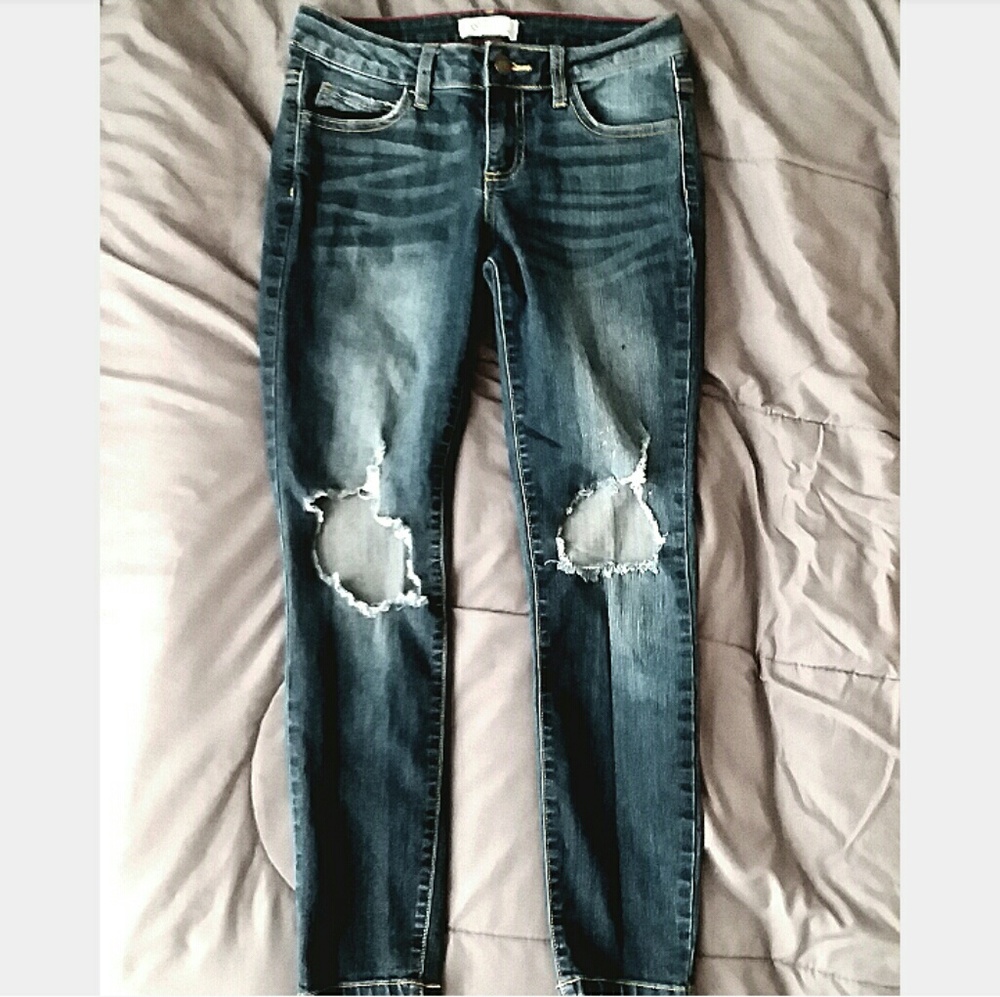 Ripped denim jeans